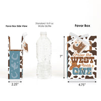 My First Rodeo - Little Cowboy 1st Birthday Party Favor Boxes - Set of 12