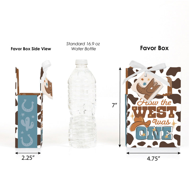 My First Rodeo - Little Cowboy 1st Birthday Party Favor Boxes - Set of 12