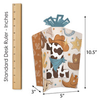 My First Rodeo - Table Decorations - Little Cowboy 1st Birthday Party Fold and Flare Centerpieces - 10 Count