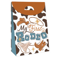 My First Rodeo - Little Cowboy 1st Birthday Gift Favor Bags - Party Goodie Boxes - Set of 12