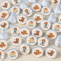 My First Rodeo - Little Cowboy 1st Birthday Party Small Round Candy Stickers - Party Favor Labels - 324 Count