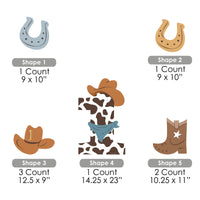 My First Rodeo - Yard Sign and Outdoor Lawn Decorations - Little Cowboy 1st Birthday Party Yard Signs - Set of 8