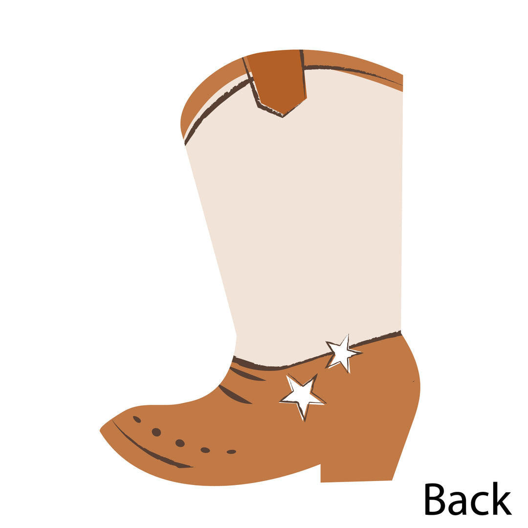 My First Rodeo - Shaped Thank You Cards - Little Cowboy 1st Birthday Party Thank You Note Cards with Envelopes - Set of 12