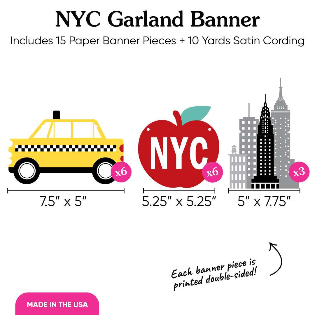 MYC Cityscape Garland Banner - 15 Pc