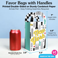 NYC Cityscape Paper Favor Bags - 12 Ct