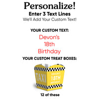 Custom Text NYC Cityscape Treat Boxes - 12 Ct