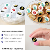 NYC Cityscape - New York City Party Small Round Candy Stickers - Party Favor Labels - 324 Count