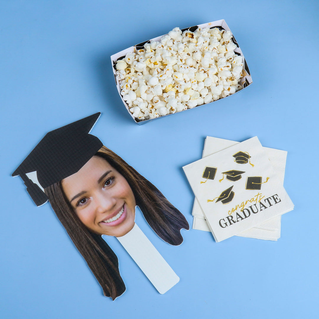 Custom Grad Cap Fun Face Cut Out Paddles