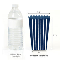 Navy Stripes - Simple Party Favor Popcorn Treat Boxes - Set of 12