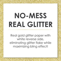 Gold Glitter 2026 - No-Mess Real Gold Glitter Cut-Out Numbers - New Year's Eve Party Confetti - Set of 24