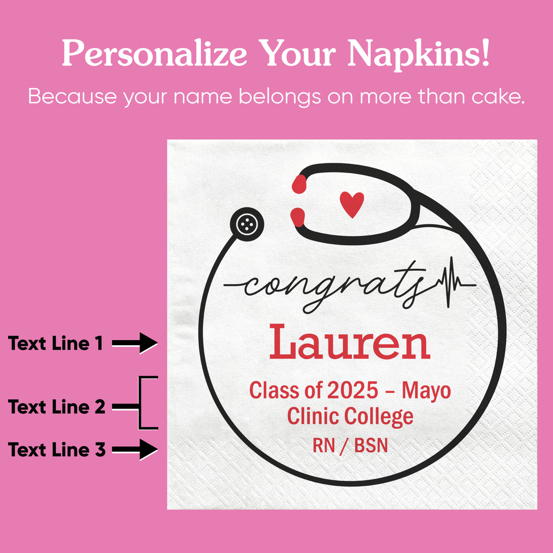Custom Text - Nurse Grad Napkins