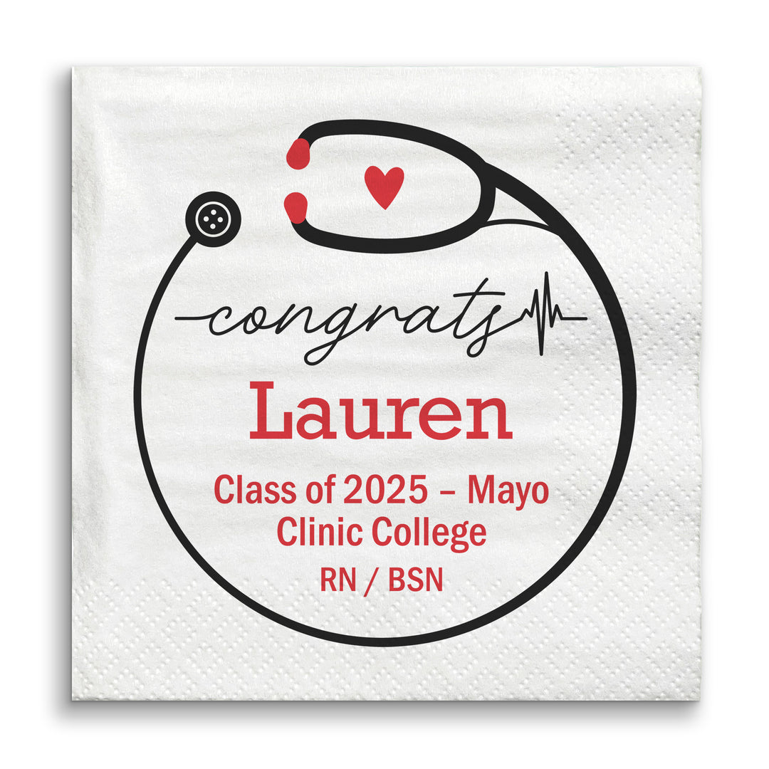 Custom Text - Nurse Grad Napkins