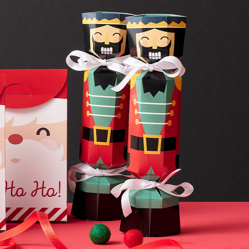 Christmas Nutcracker - No Snap Holiday Party Table Favors - DIY Cracker Boxes - Set of 12