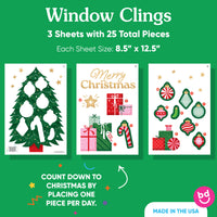 Decorate your own christmas tree window clings