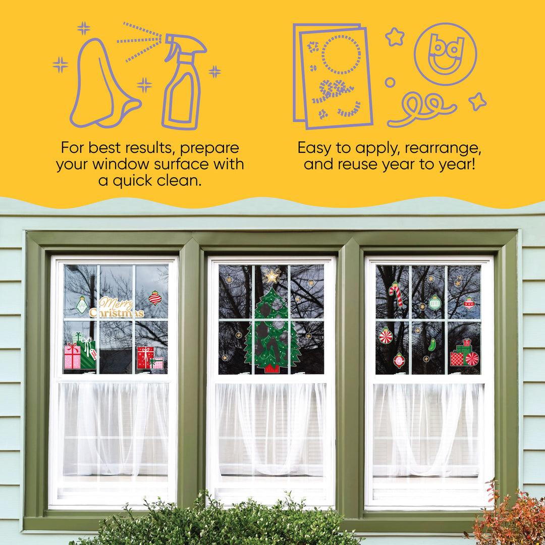 Christmas activity for family, window stickers