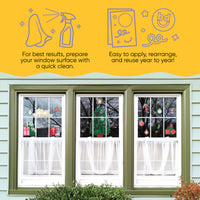 Christmas activity for family, window stickers