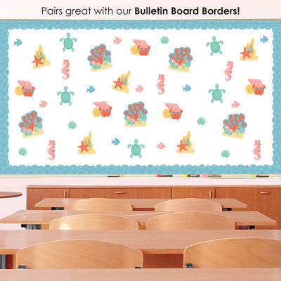 Ocean Creatures - DIY Classroom Decorations - Bulletin Board Cut-Outs - Set of 40