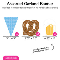 Oktoberfest Garland Banner - 15 Pc