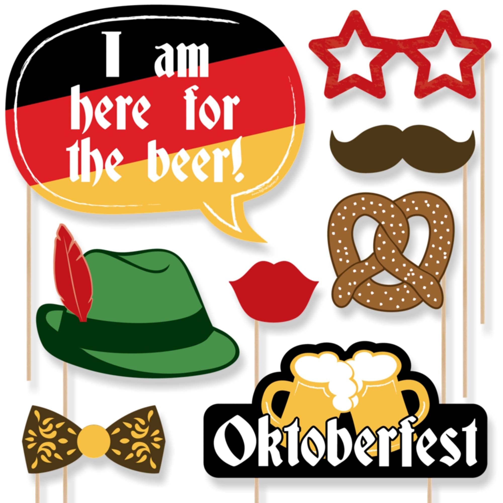 Oktoberfest - Beer Festival Photo Booth Props Kit - 20 Count ...