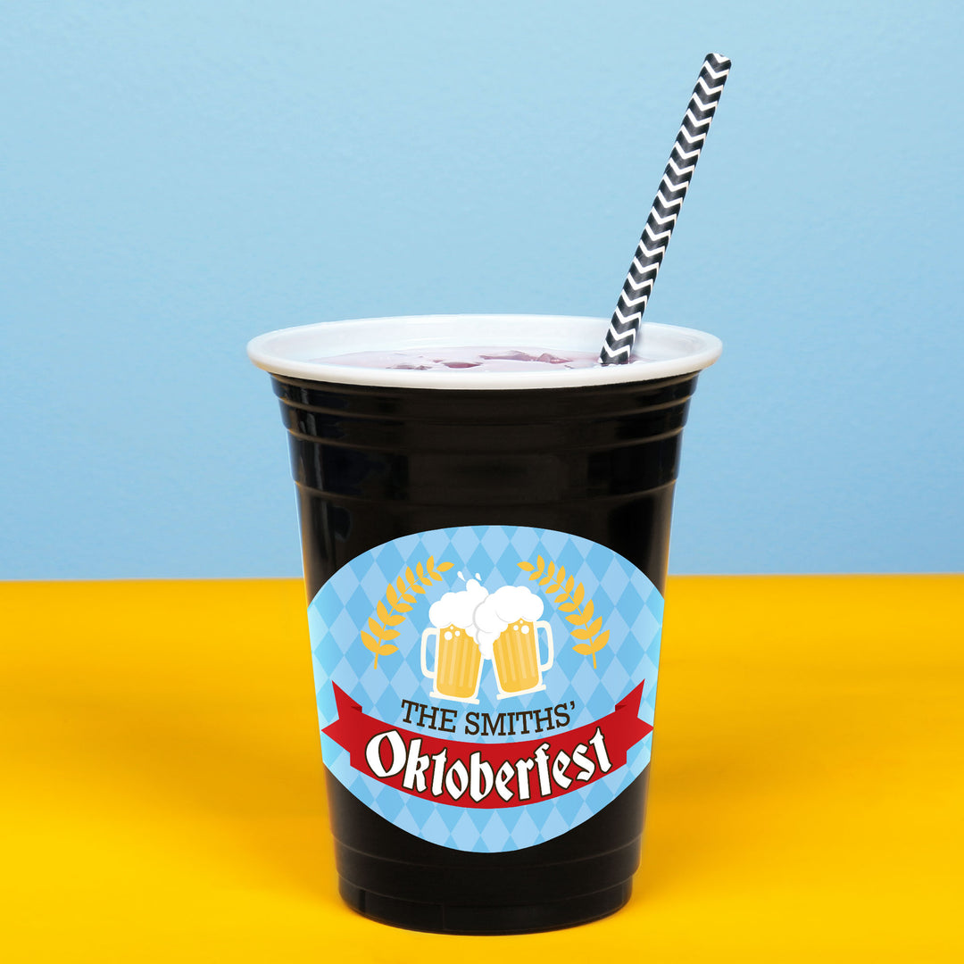 Custom Text Party Cups - Oktoberfest - 16 Ct