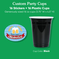 Custom Text Party Cups - Oktoberfest - 16 Ct