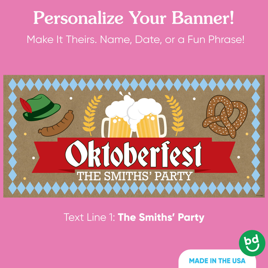 Custom Text Oktoberfest Kraft Banner