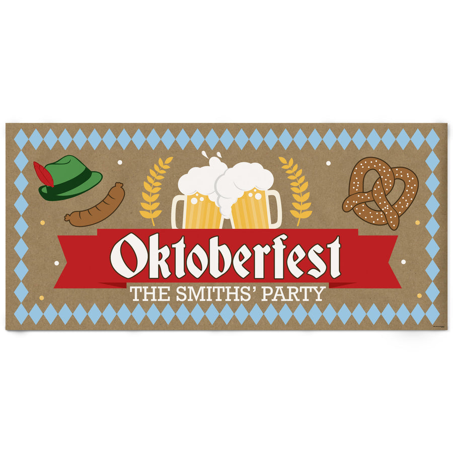 Custom Text Oktoberfest Kraft Banner