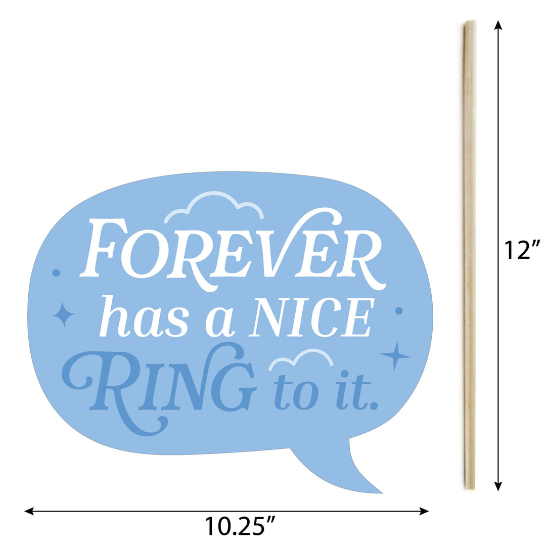 Funny On Cloud 9 - Bridal or Bachelorette Party Photo Booth Props Kit - 10 Piece
