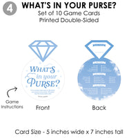 On Cloud 9 - 4 Bridal Shower Games - 10 Cards Each - Who Knows The Bride Best, Bride or Groom Quiz, Whats in Your Purse and Love - Gamerific Bundle