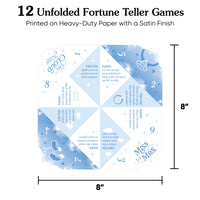 On Cloud 9 - Bridal or Bachelorette Party Cootie Catcher Game - Truth or Dare Fortune Tellers - Set of 12