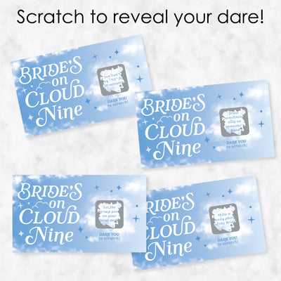On Cloud 9 - Bridal or Bachelorette Party Game Scratch Off Dare Cards - 22 Count