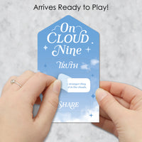 On Cloud 9 - Bridal or Bachelorette Party Game Pickle Cards - Truth, Dare, Share Pull Tabs - Set of 12