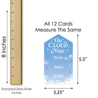 On Cloud 9 - Bridal or Bachelorette Party Game Pickle Cards - Truth, Dare, Share Pull Tabs - Set of 12