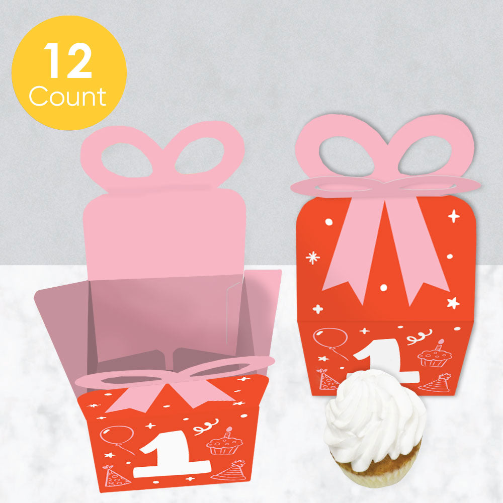 One is Fun Bow Boxes - 12 Ct