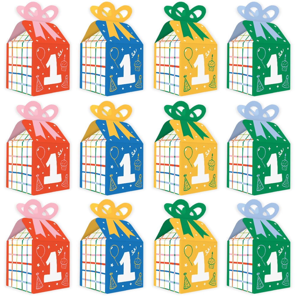 One is Fun Bow Boxes - 12 Ct
