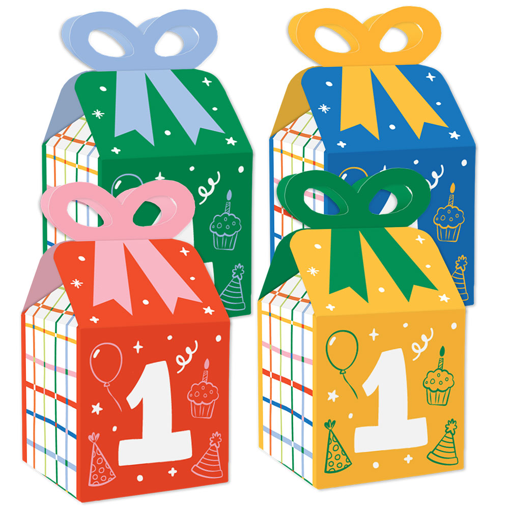 One is Fun Bow Boxes - 12 Ct