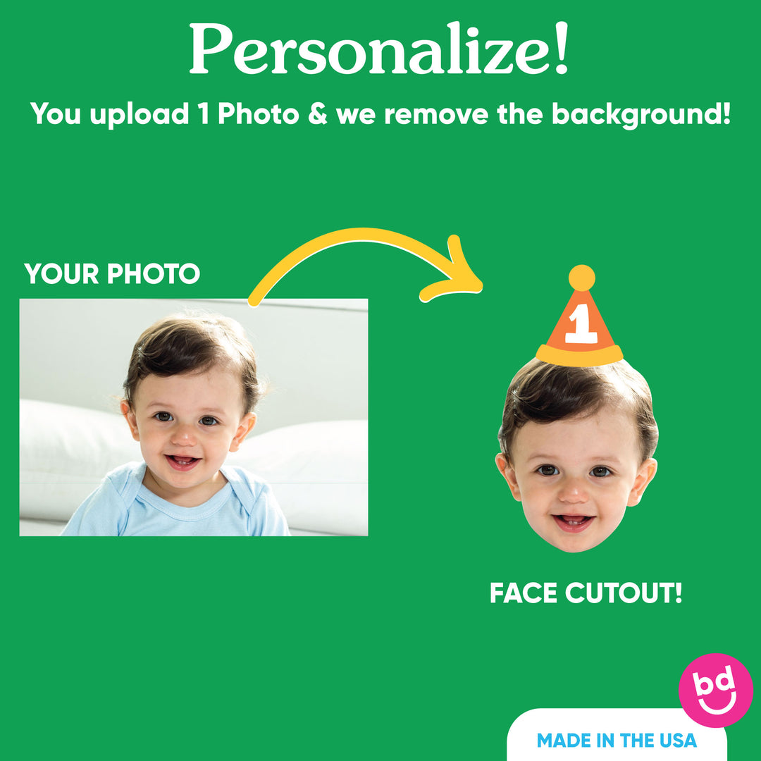 Custom Face One is Fun Cake Topper - 3 Pc