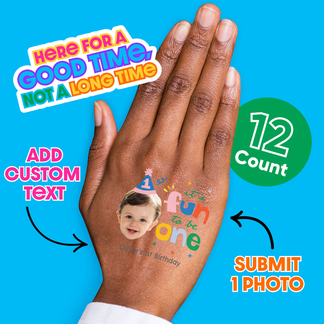 Custom Face Tattoo - One is Fun - 12 Ct