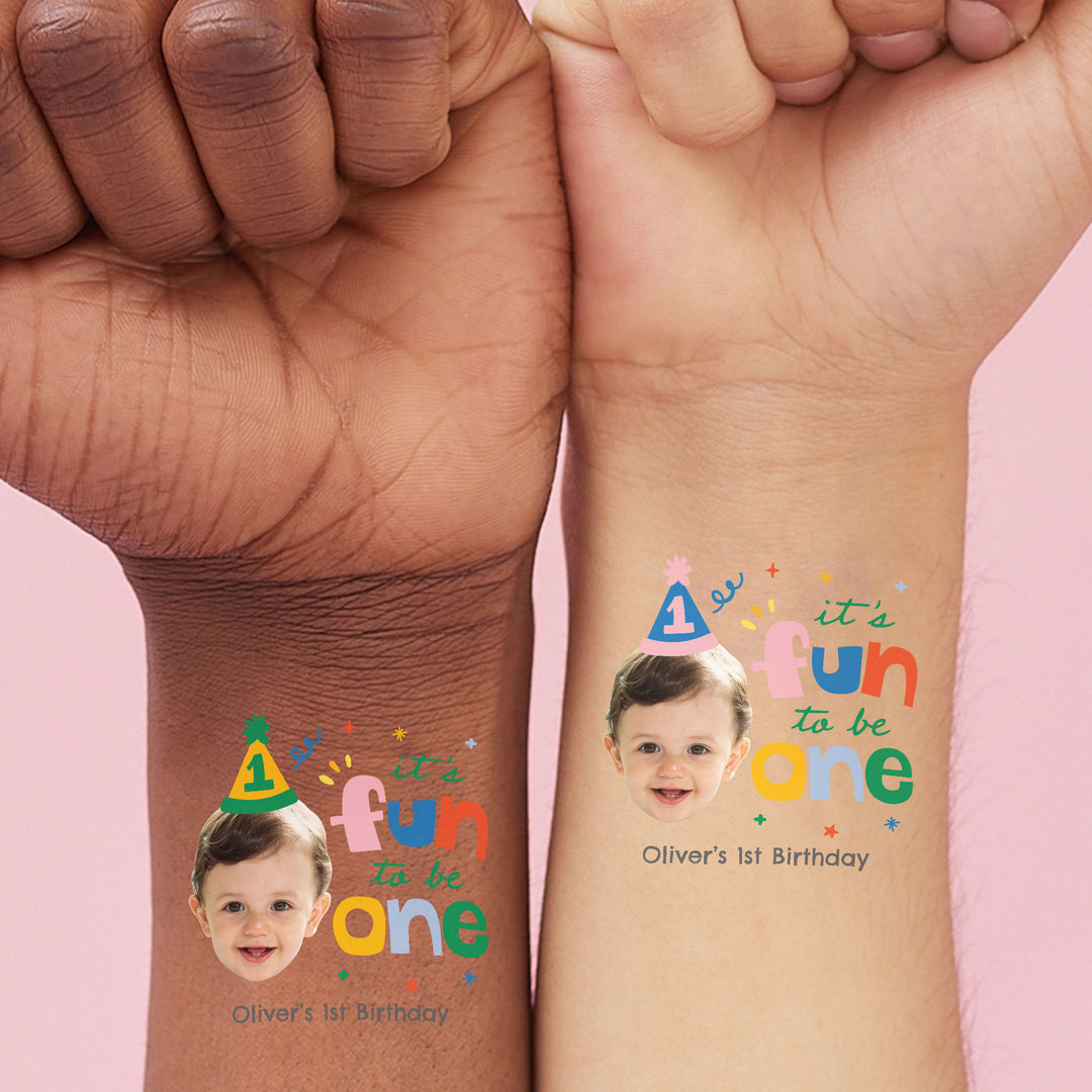 Custom Face Tattoo - One is Fun - 12 Ct