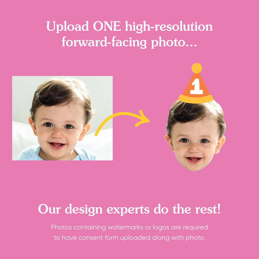 Custom Face Stickers - One is Fun - 24 Ct
