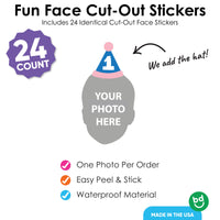 Custom Face Stickers - One is Fun - 24 Ct