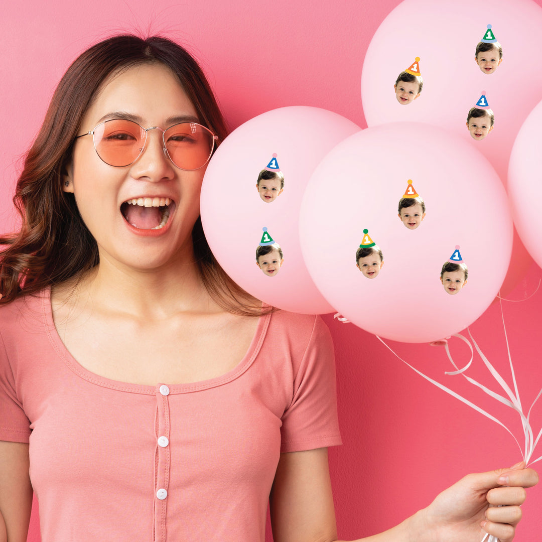 Custom Face Stickers - One is Fun - 24 Ct