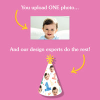 Custom Face One is Fun Cone Hats - 8 Ct