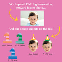 Custom Face Treat Decor - One is Fun - 24 Ct