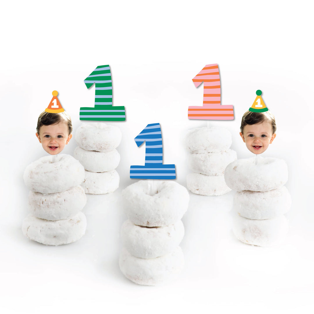 Custom Face Treat Decor - One is Fun - 24 Ct