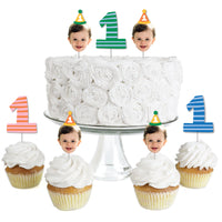 Custom Face Treat Decor - One is Fun - 24 Ct
