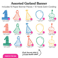 One is Fun Garland Banner - 15 Pc