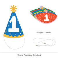One is Fun Cone Party Hats - Set of 8 (Standard Size)