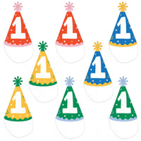 One is Fun Cone Party Hats - Set of 8 (Standard Size)