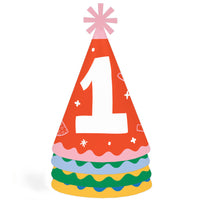 One is Fun Cone Party Hats - Set of 8 (Standard Size)